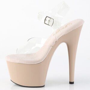 Elegant Nude Platform Heels for Pole Dancing & Special Occasions
